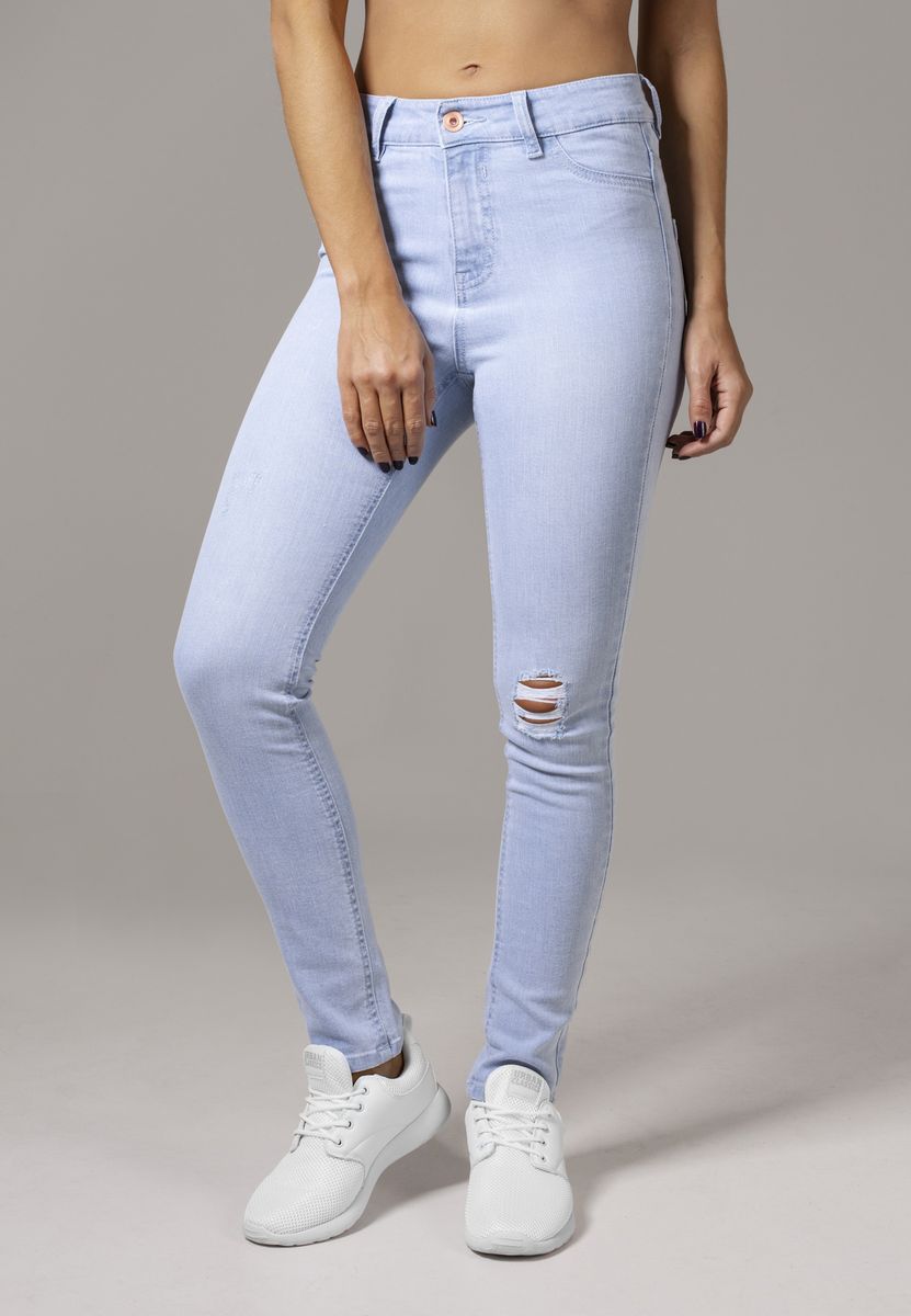 Γυναικείο παντελόνι ψηλόμεσο Skinny Denim Urban Classics TB1539 Light Blue