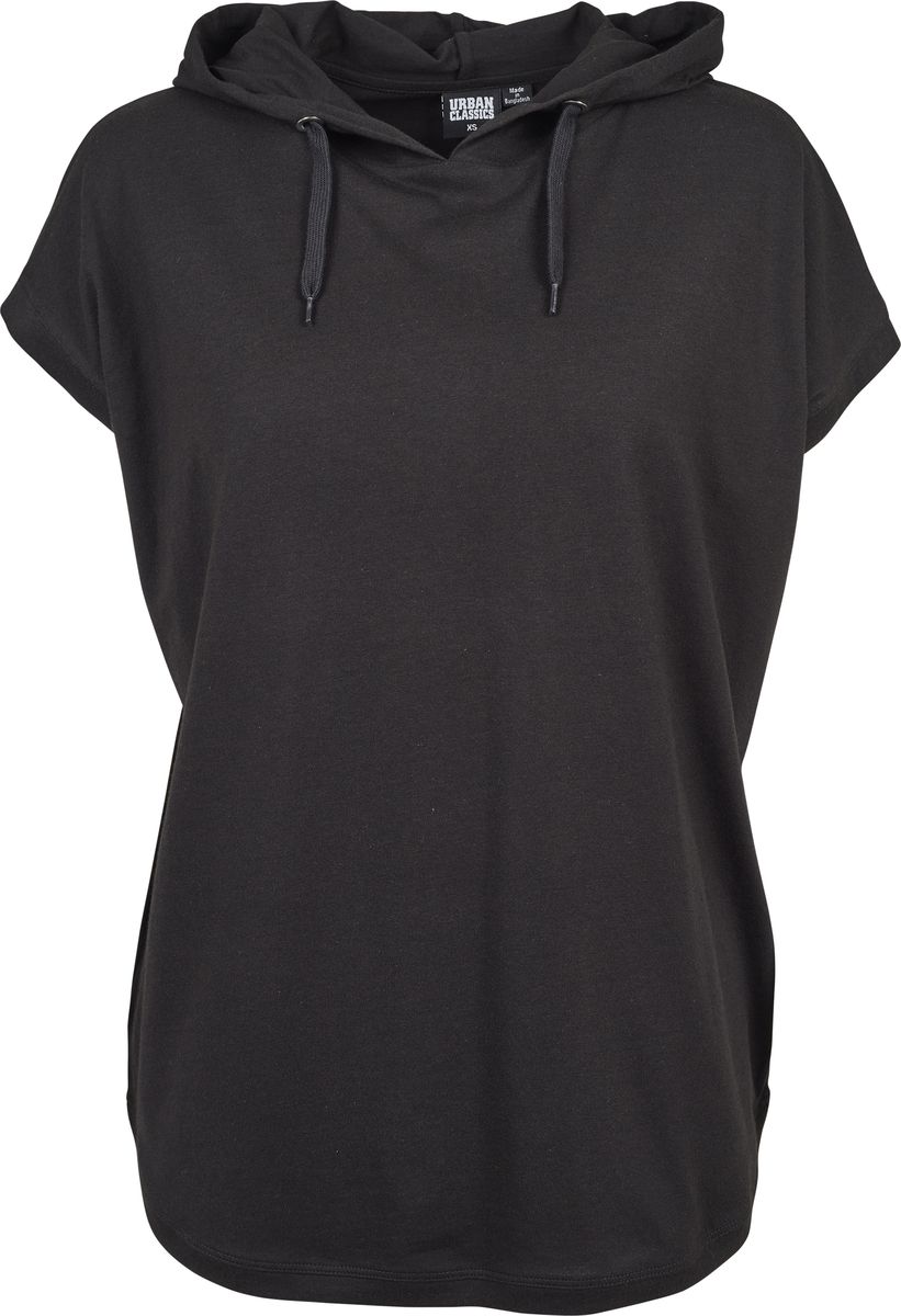 Γυναικείο T-Shirt Jersey Μακρύ με Κουκούλα TB1906 Urban Classics Black