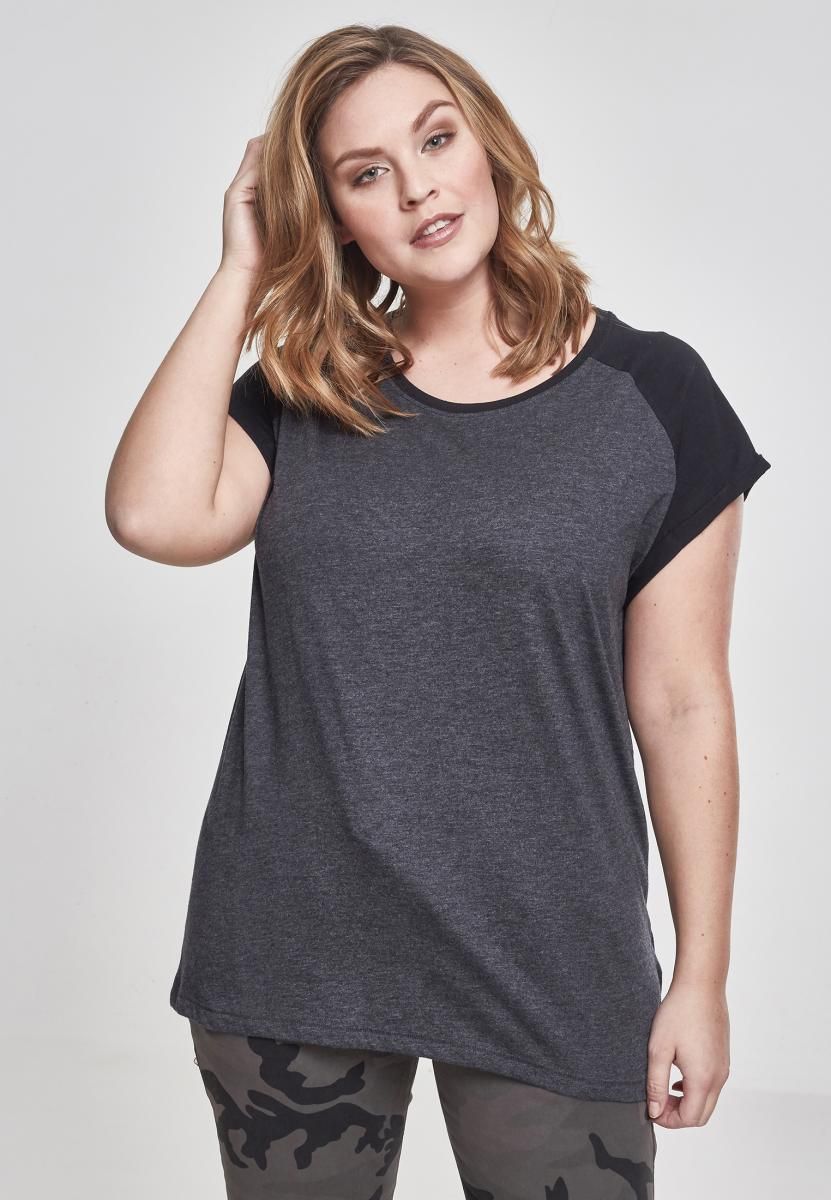 Γυναικείο T-Shirt TB1913 Urban Classics Charcoal/Black