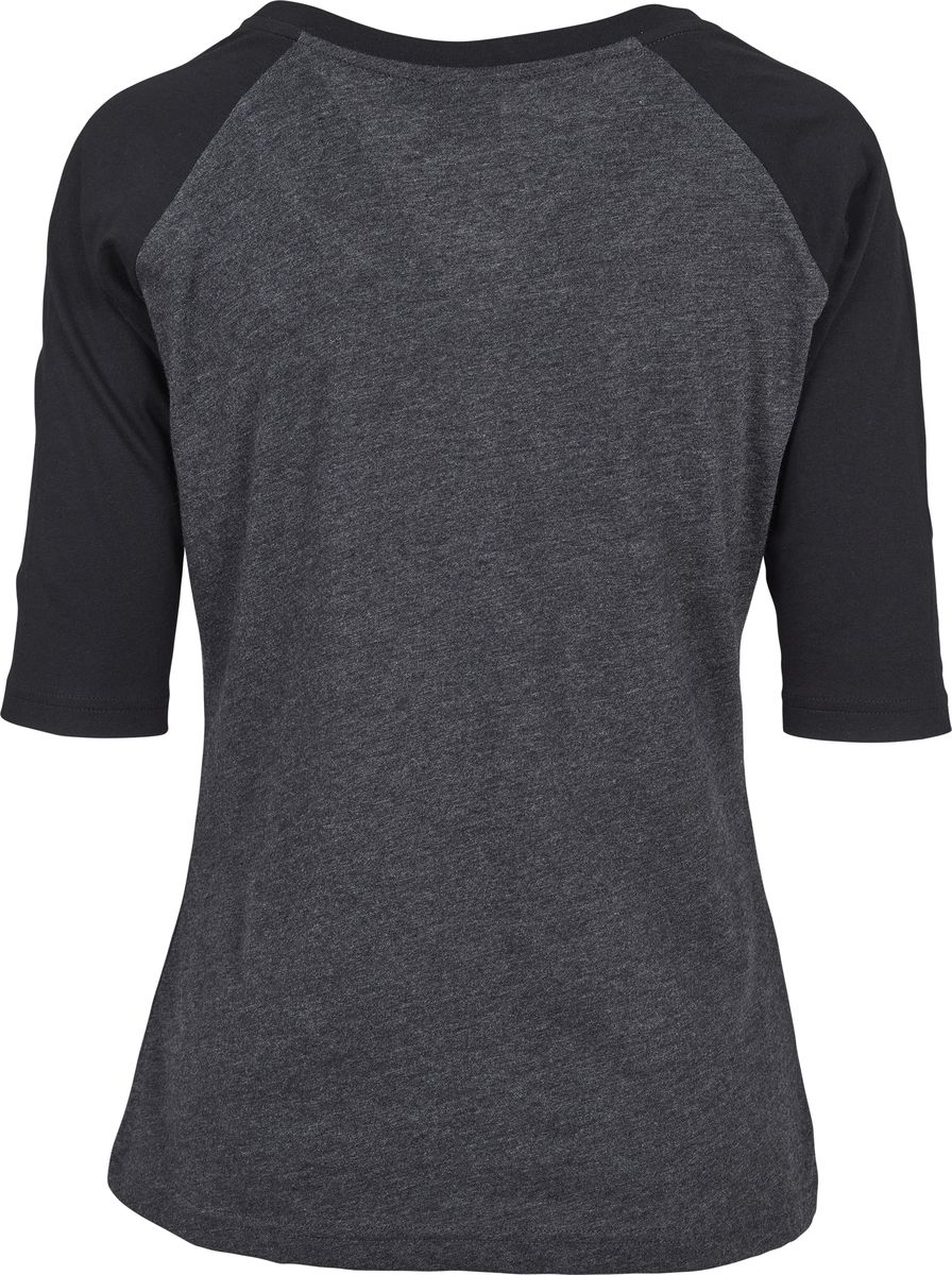 Γυναικείο T-Shirt TB733 Urban Classics 2-Tone 3/4 Μανίκι Charcoal/Black