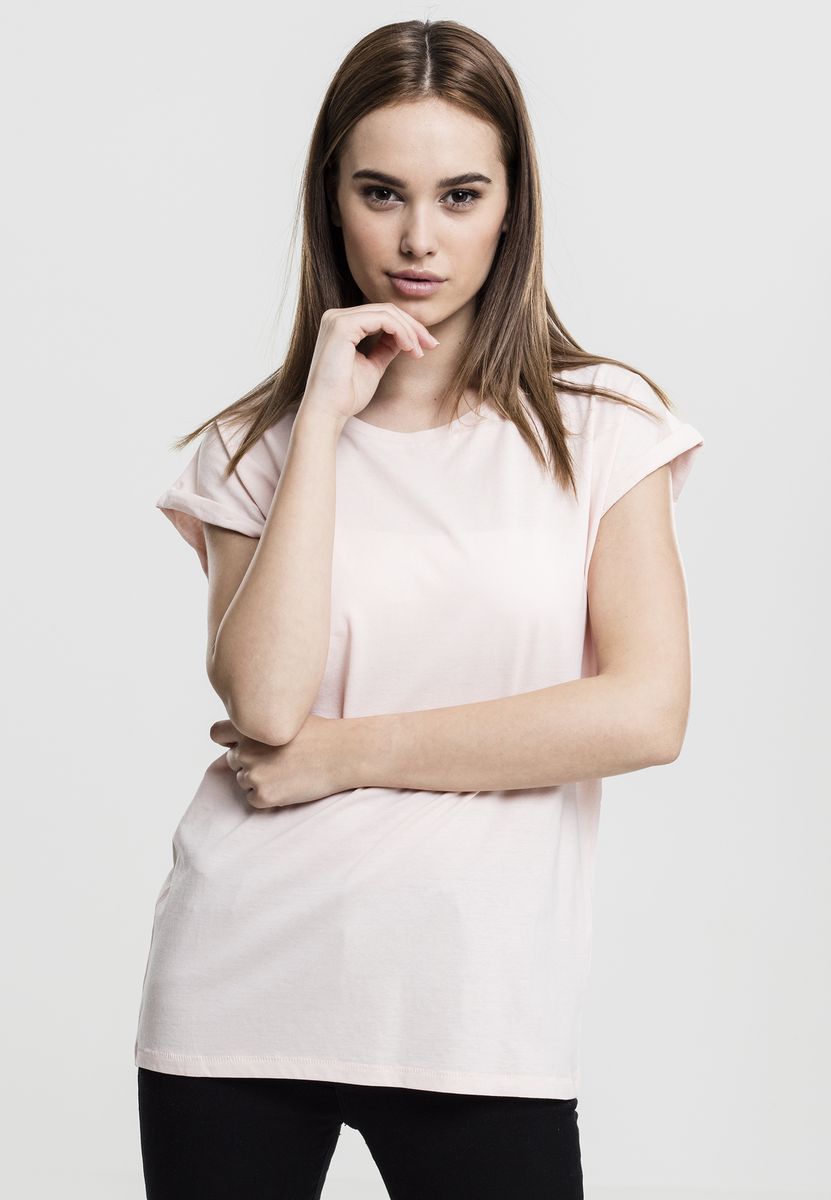 T-shirt TB771 Urban Classics Extended Shoulder Tee Ροζ