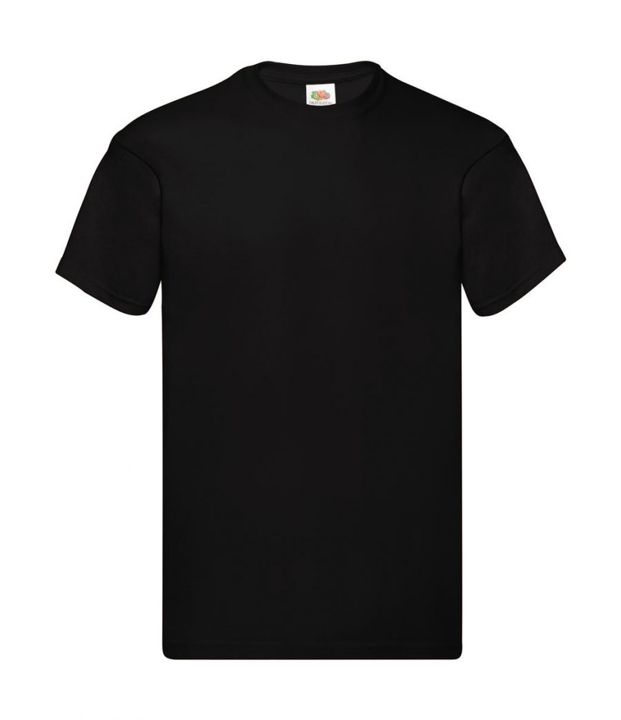 Μαύρα Σετ 3 Pack T-Shirt Original Loose Fit Fruit Of The Loom 61-082-0 ανδρικά Basic T-Shirts Simple Wear Μπλουζάκια κοντομάνικα