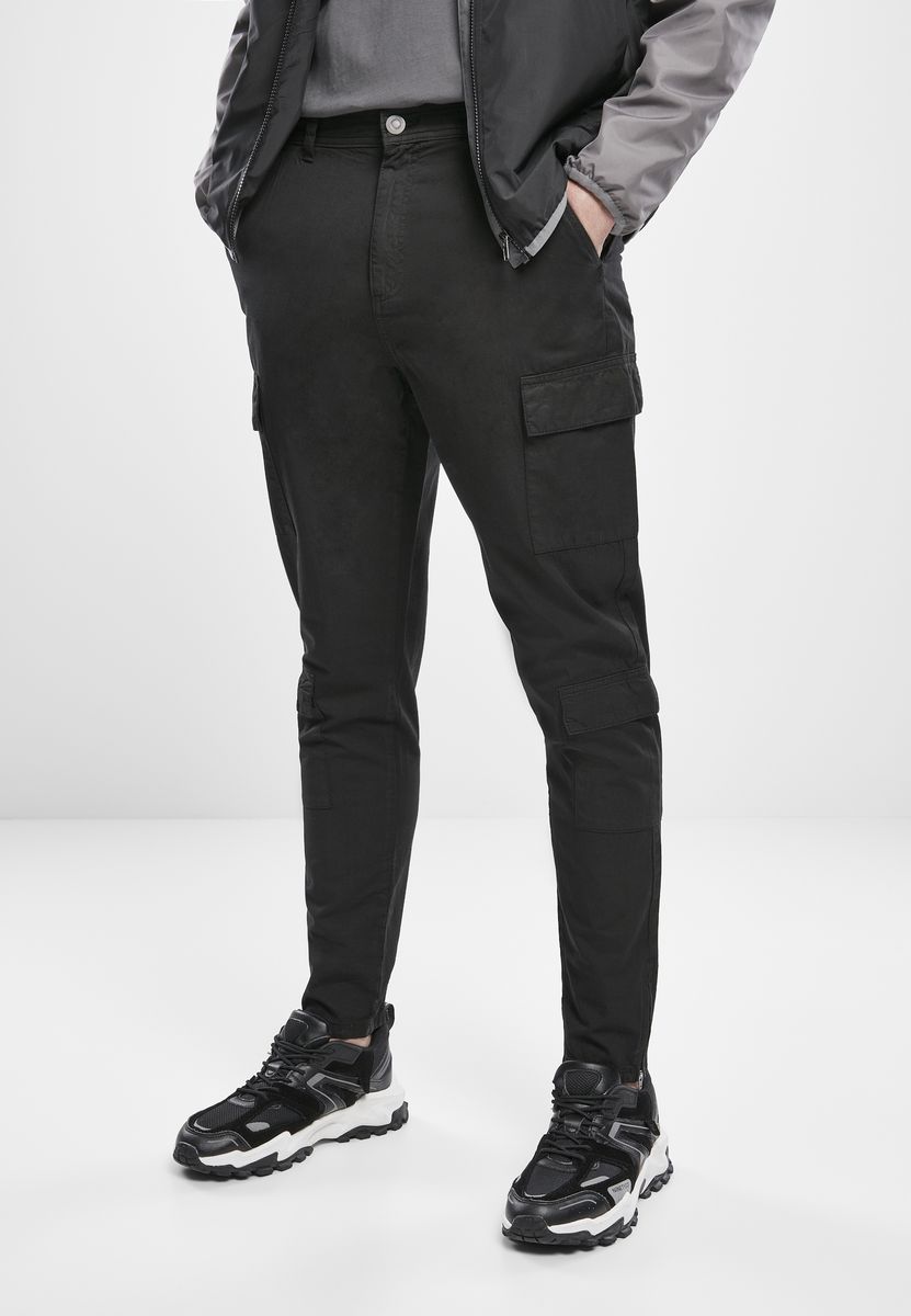 Παντελόνι Tapered Double Cargo TB3698 Urban Classics Black Μαύρο