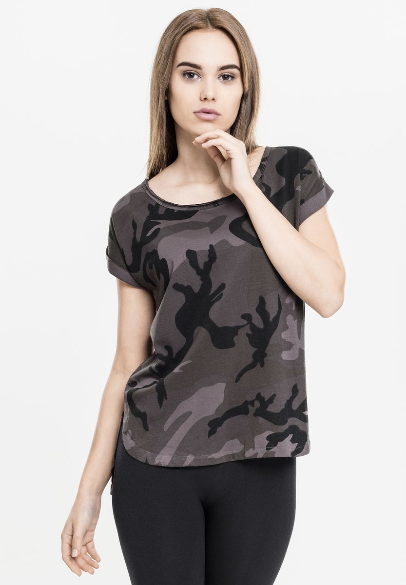 Γυναικείο T-Shirt Camo Back Shaped Tee Urban Classics TB1635-00784 Dark Camo