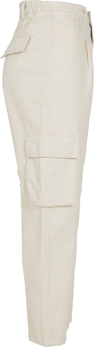 Ladies Ballon Fit Cargo Twill Pants Urban Classics Tb4361 White Sand Outlet γυναικεία Simple Wear