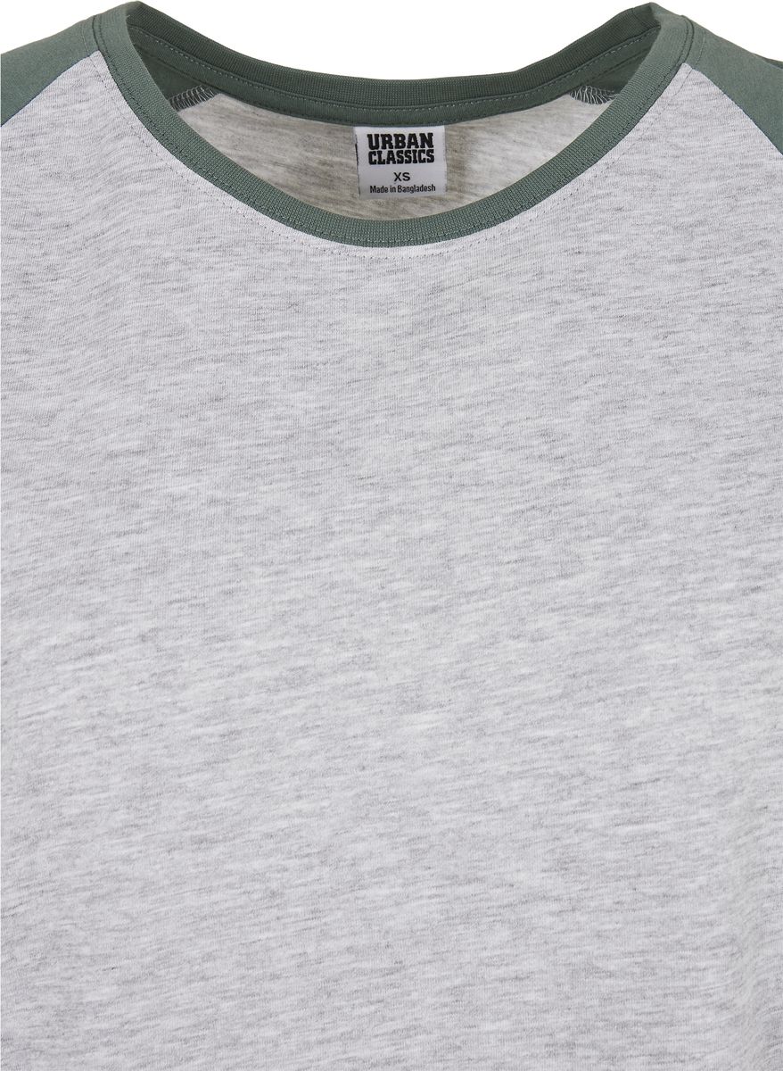 Γυναικείο T-shirt Contrast Raglan TB1913 Urban Classics Light Grey/Pale Leaf