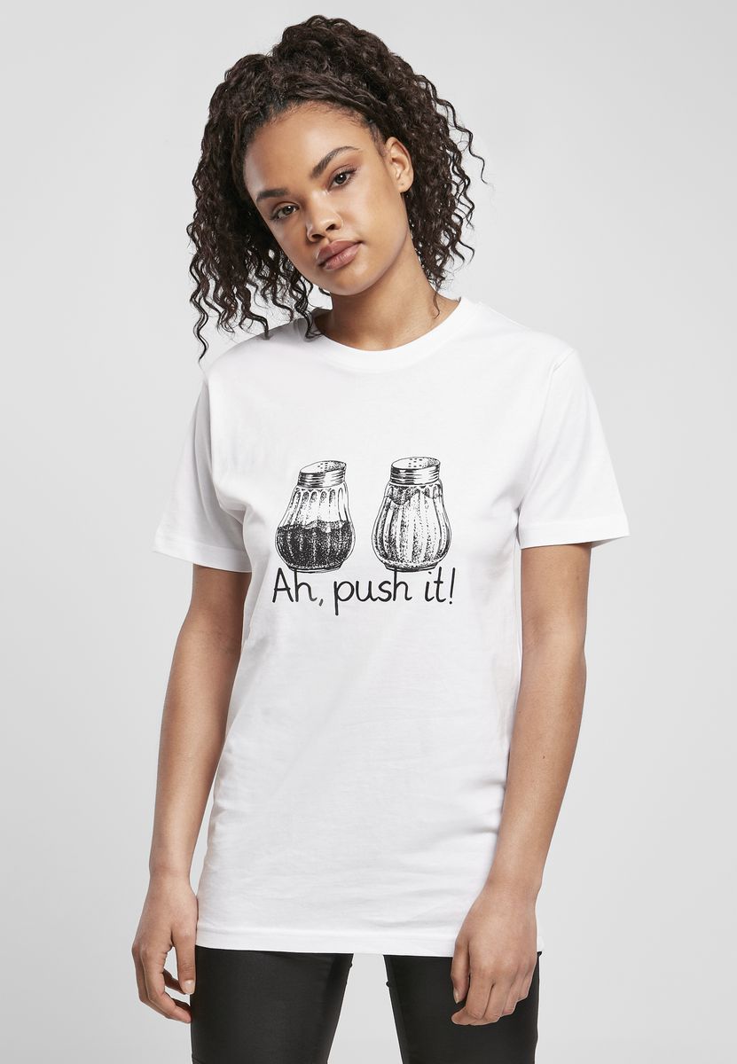 Γυναικείο T-Shirt MT1593 Mister Tee Push It White