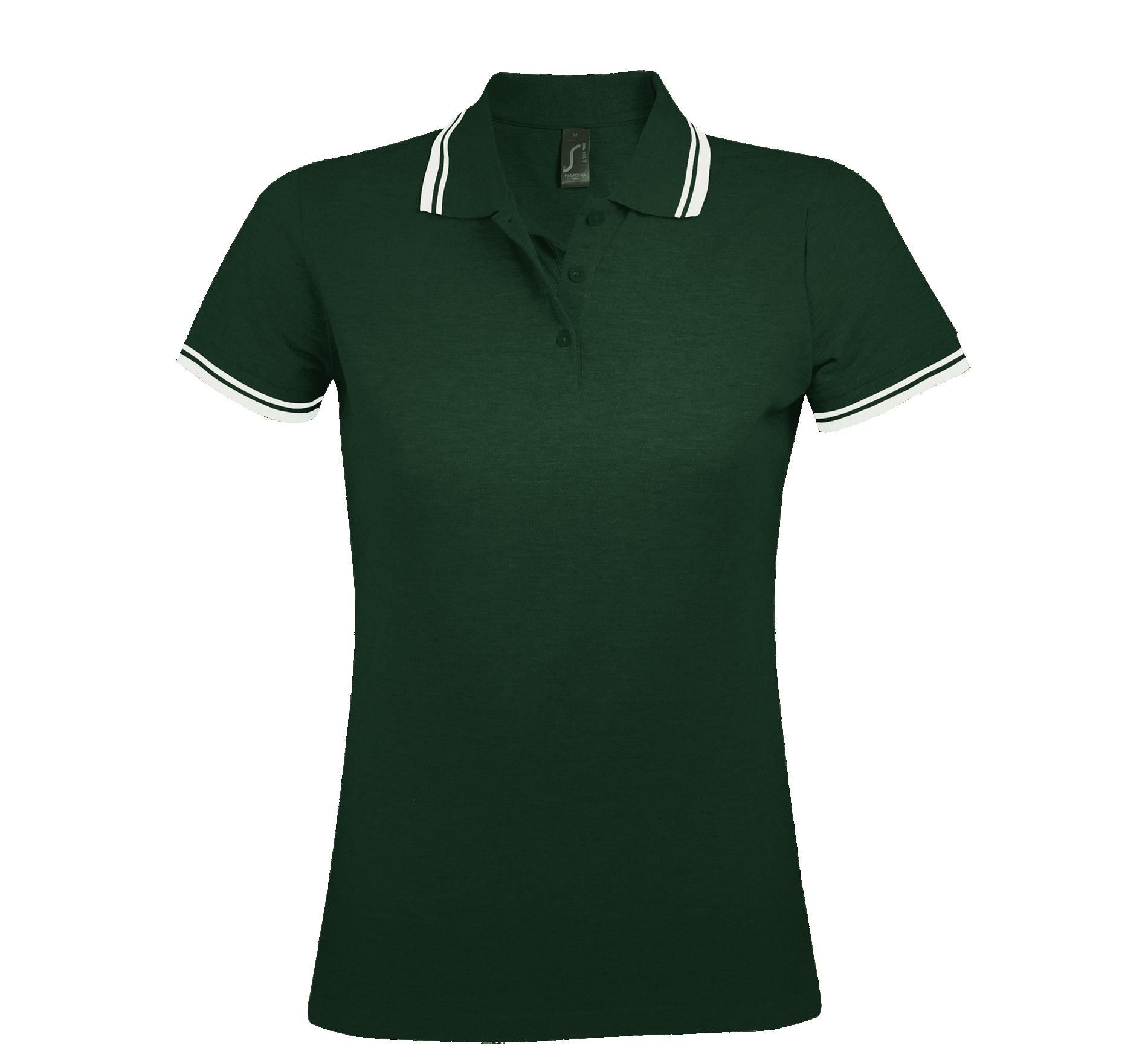 Γυναικείο Πόλο Πικέ 00578 SOL'S Pasadena Forest Green/White