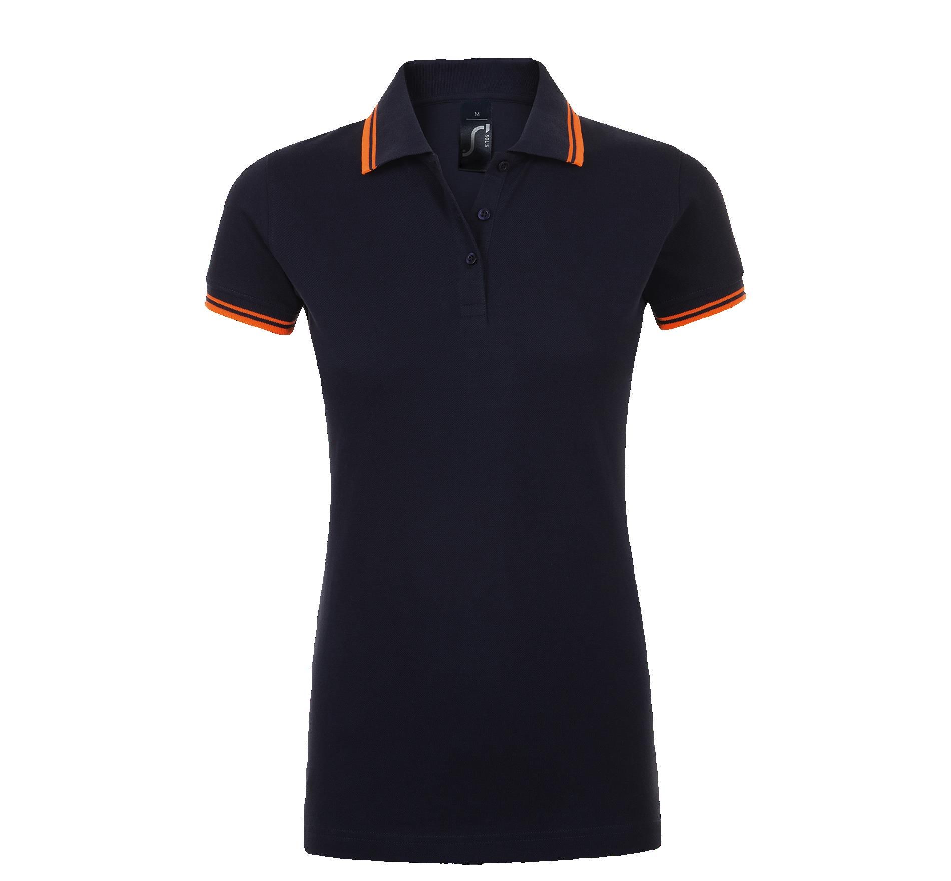 Γυναικείο Πόλο Πικέ 00578 SOL'S Pasadena French Navy/Neon Πορτοκαλί