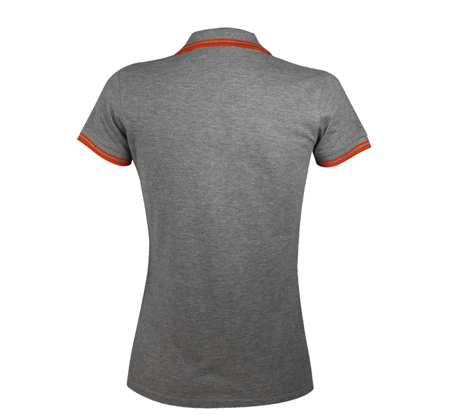 Γυναικείο Πόλο Πικέ 00578 SOL'S Pasadena Grey Melange/Orange