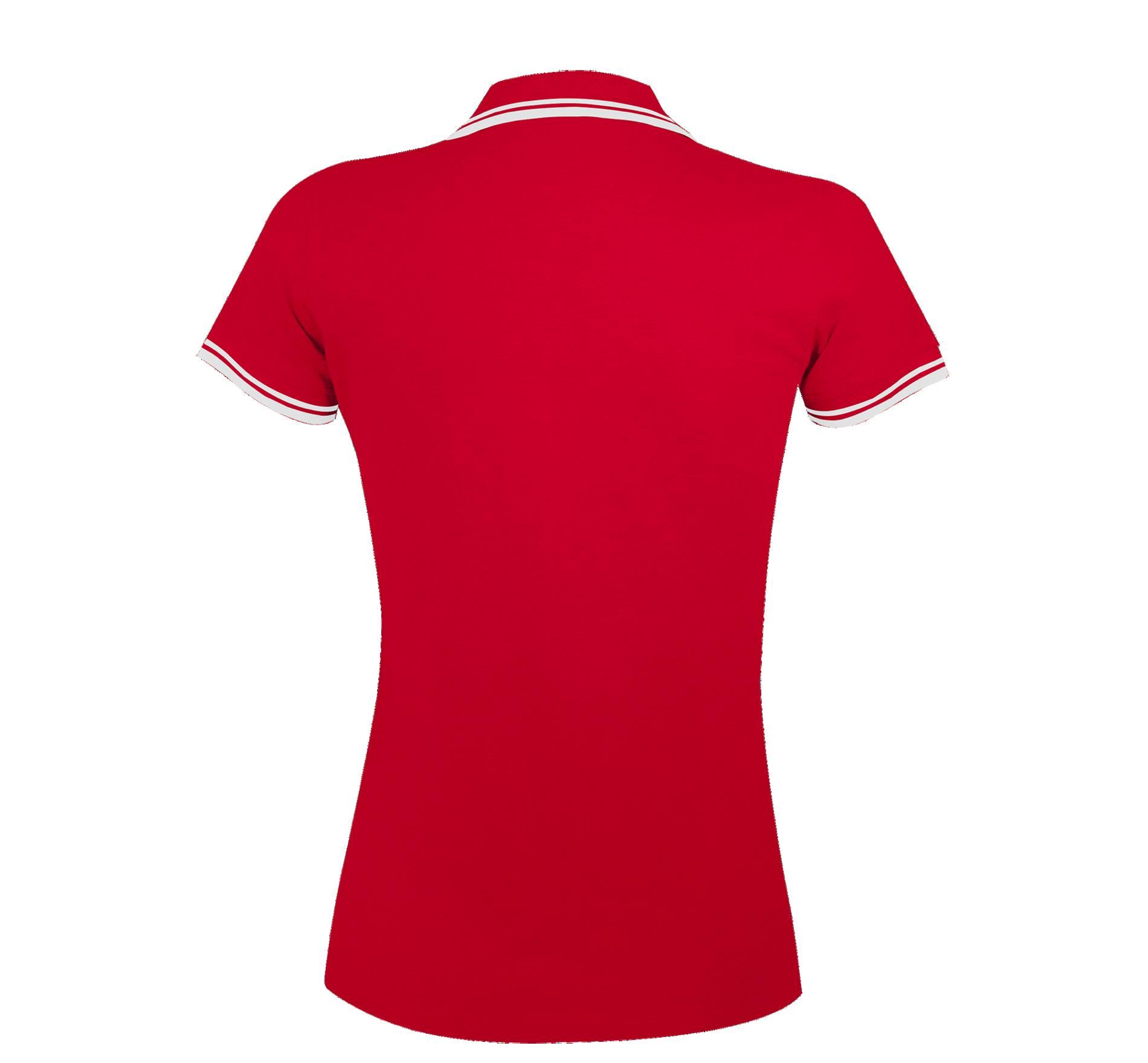 Γυναικείο Πόλο Πικέ 00578 SOL'S Pasadena Red/White