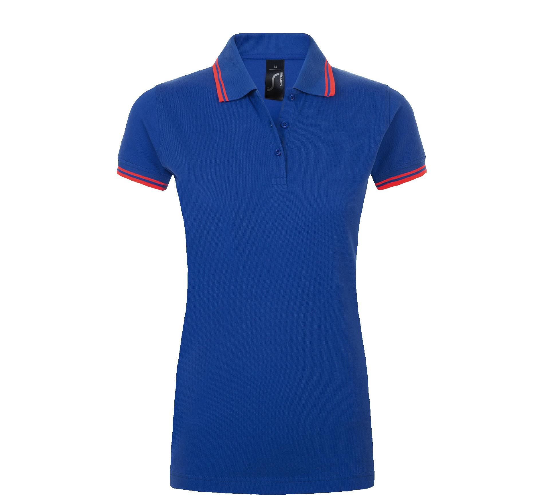 Γυναικείο Πόλο Πικέ 00578 SOL'S Pasadena Royal Blue/Neon Coral