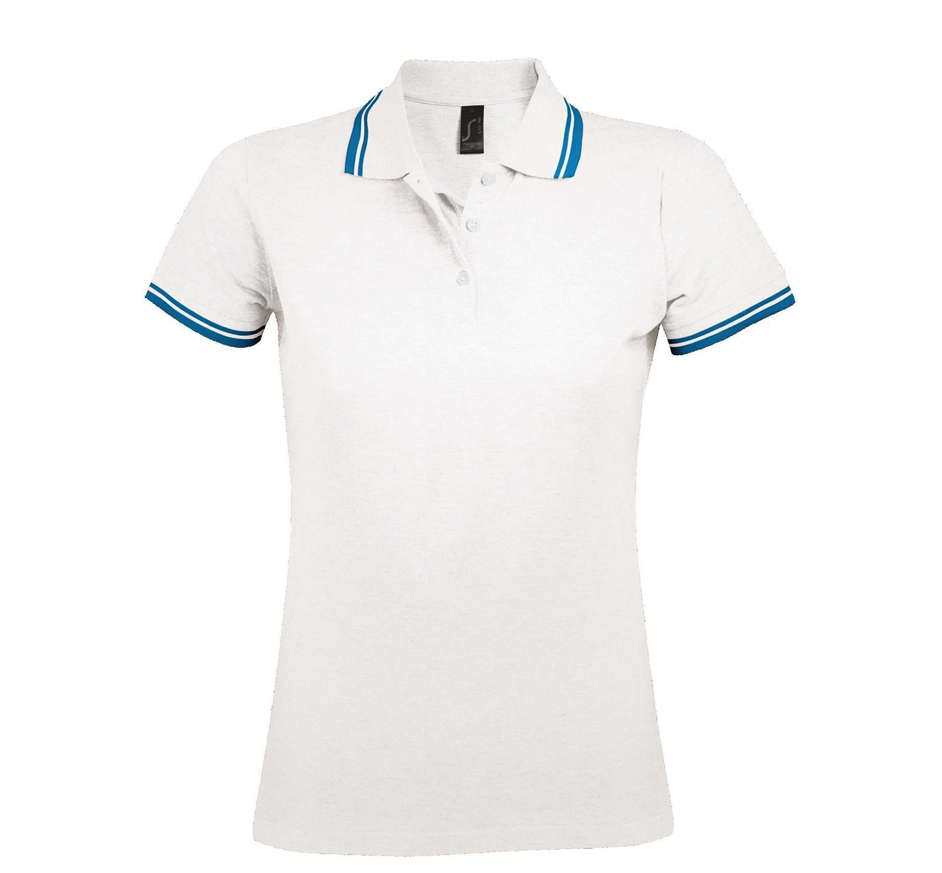 Γυναικείο Πόλο Πικέ 00578 SOL'S Pasadena White/Aqua