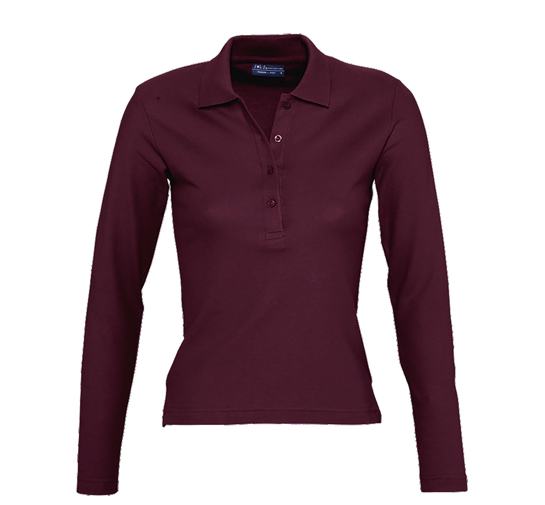 Γυναικείο πόλο πικέ Podium SOLS 11317 Burgundy