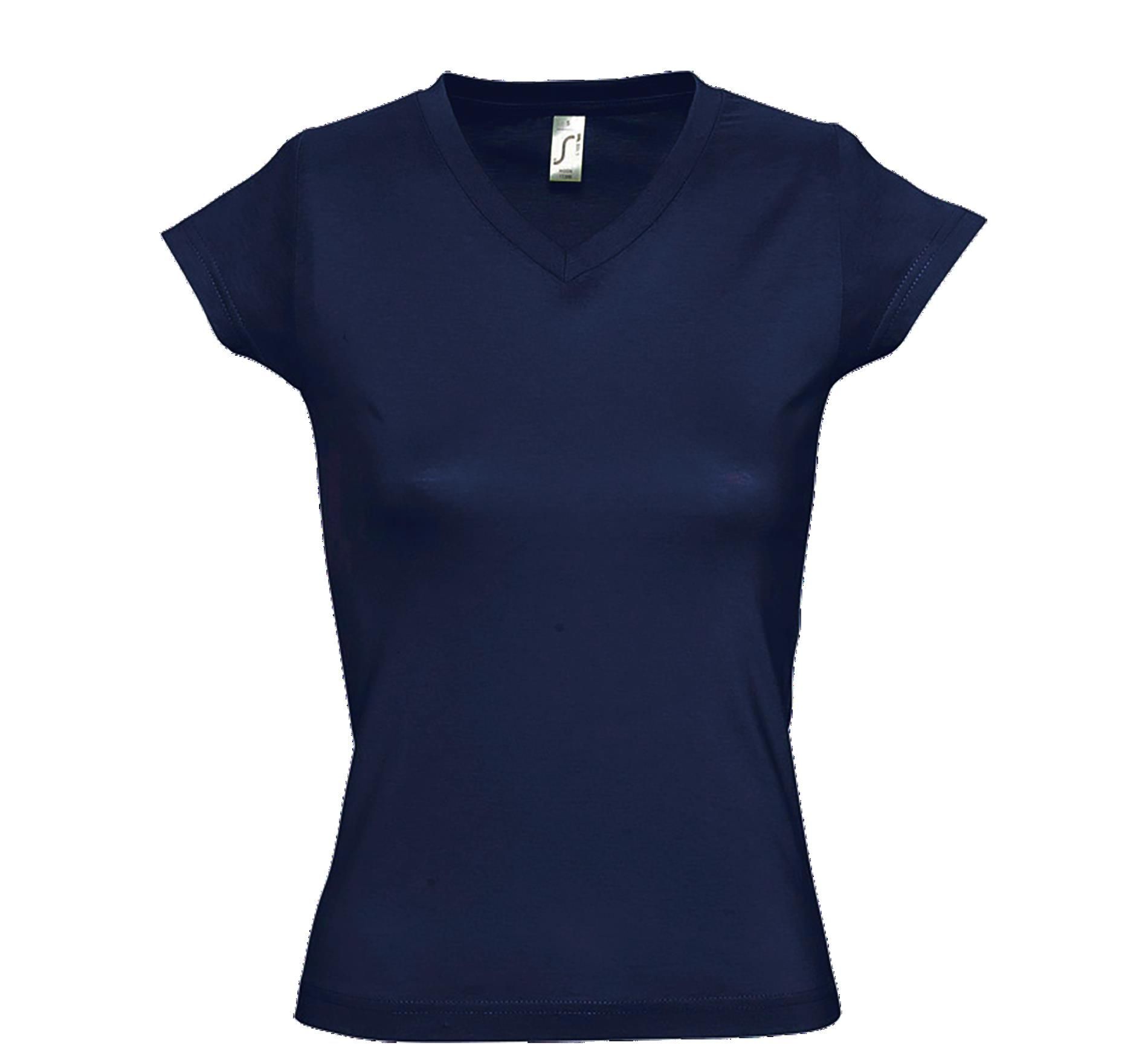 Γυναικείο T-shirt με Λαιμόκοψη V 11388 SOL'S Moon French Navy