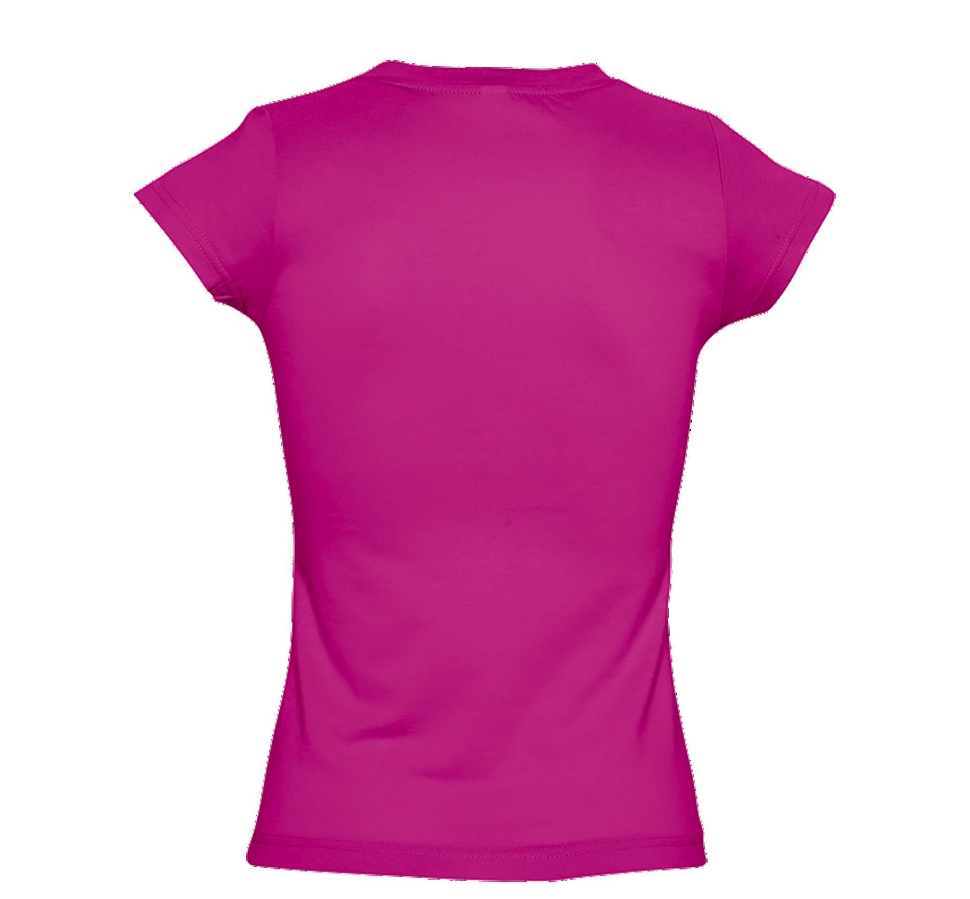Γυναικείο T-shirt με Λαιμόκοψη V 11388 SOL'S Moon Fuchsia
