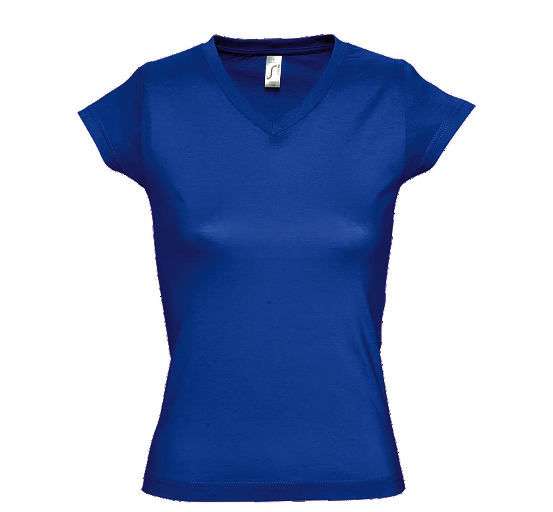Γυναικείο T-shirt με Λαιμόκοψη V 11388 SOL'S Moon Royal Blue