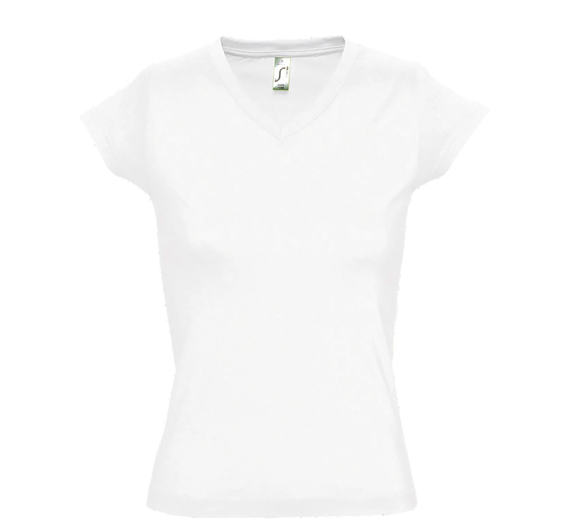 Γυναικείο T-shirt με Λαιμόκοψη V 11388 SOL'S Moon White