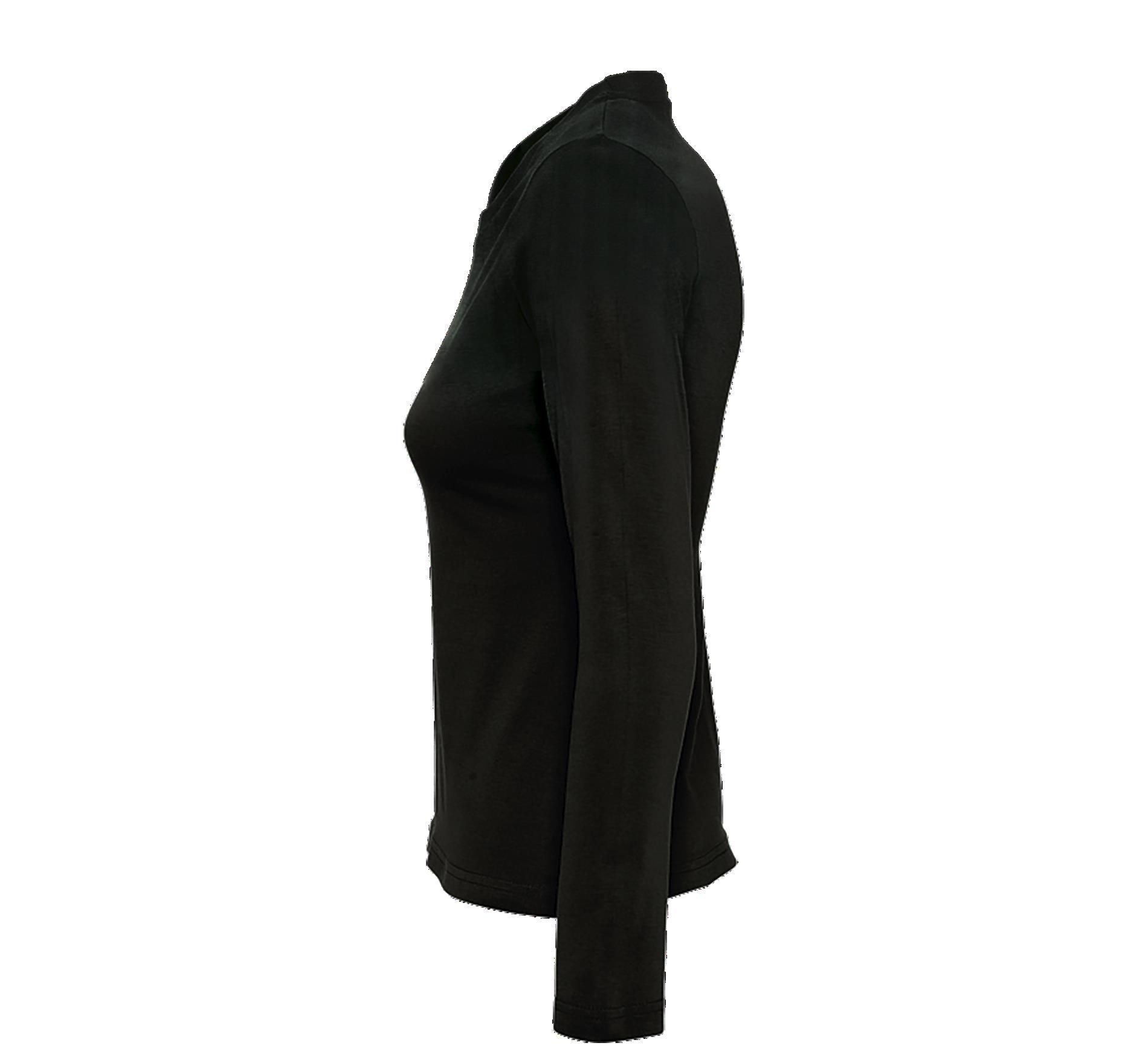 Γυναικείο μακρυμάνικο T-shirt Majestic SOLS 11425-309 Deep Black