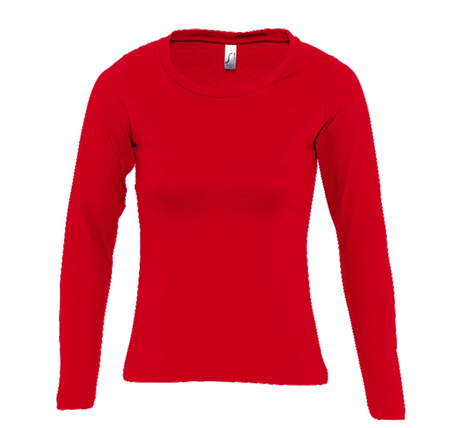 Γυναικείο Μακρυμάνικο T-shirt 11425-145 Sol's Majestic Red