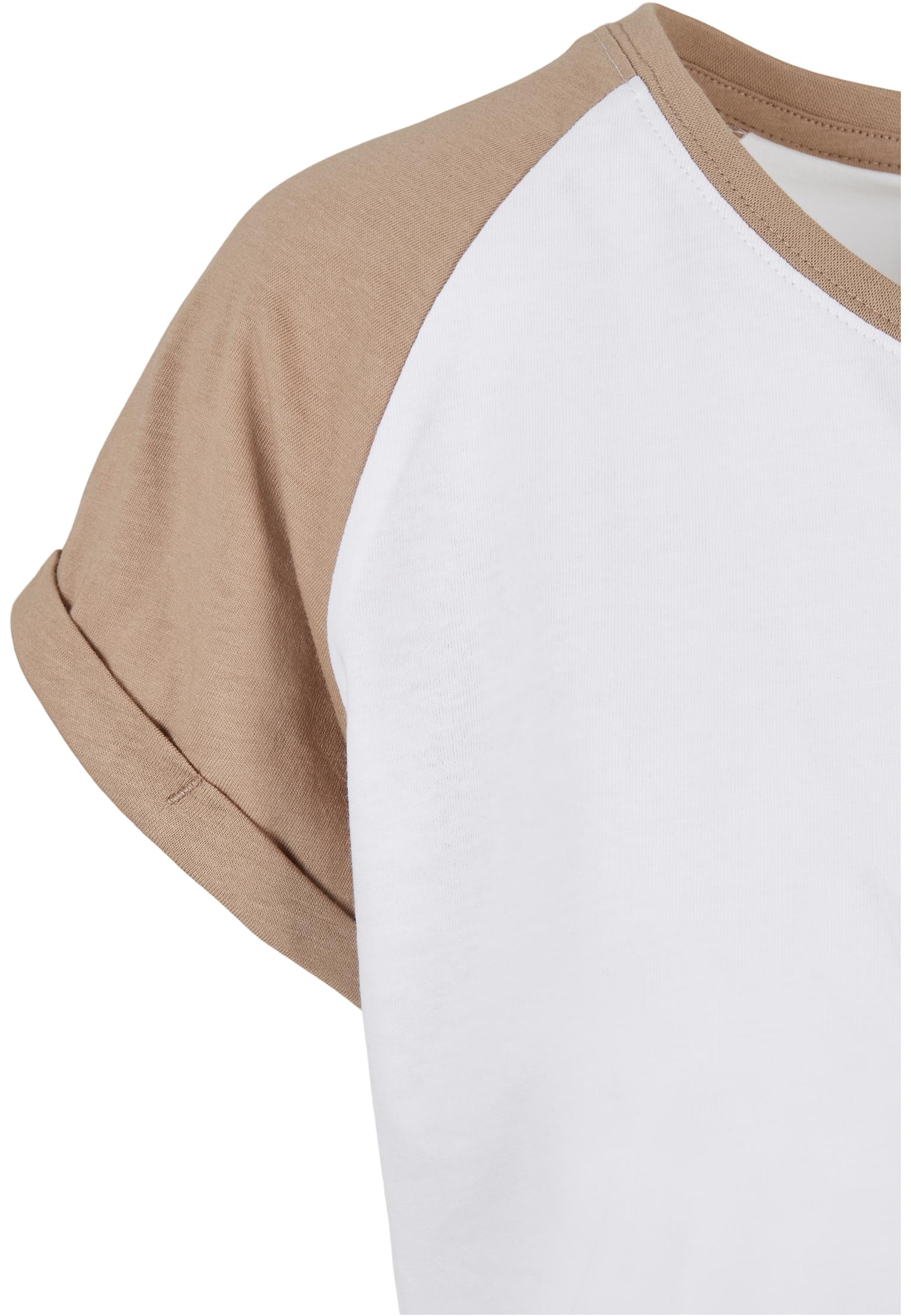 Γυναικείο T-Shirt Contrast Raglan Tb1913 Urban Classics White Soft Taupe γυναικεία Basic T-Shirts Simple Wear Μπλουζάκια κοντομάνικα