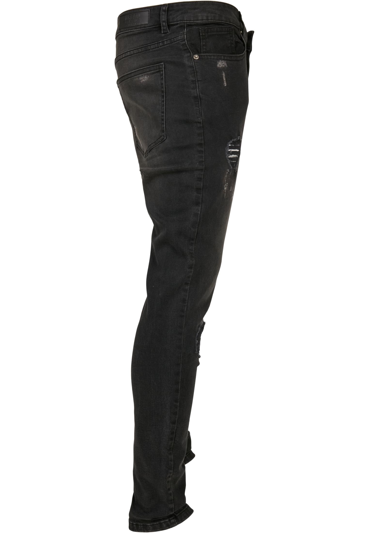 Ανδρικό Τζιν Παντελόνι Heavy Destroyed Slim Fit Tb4661 Urban Classics Real Black Washed ανδρικά Παντελόνια Simple Wear
