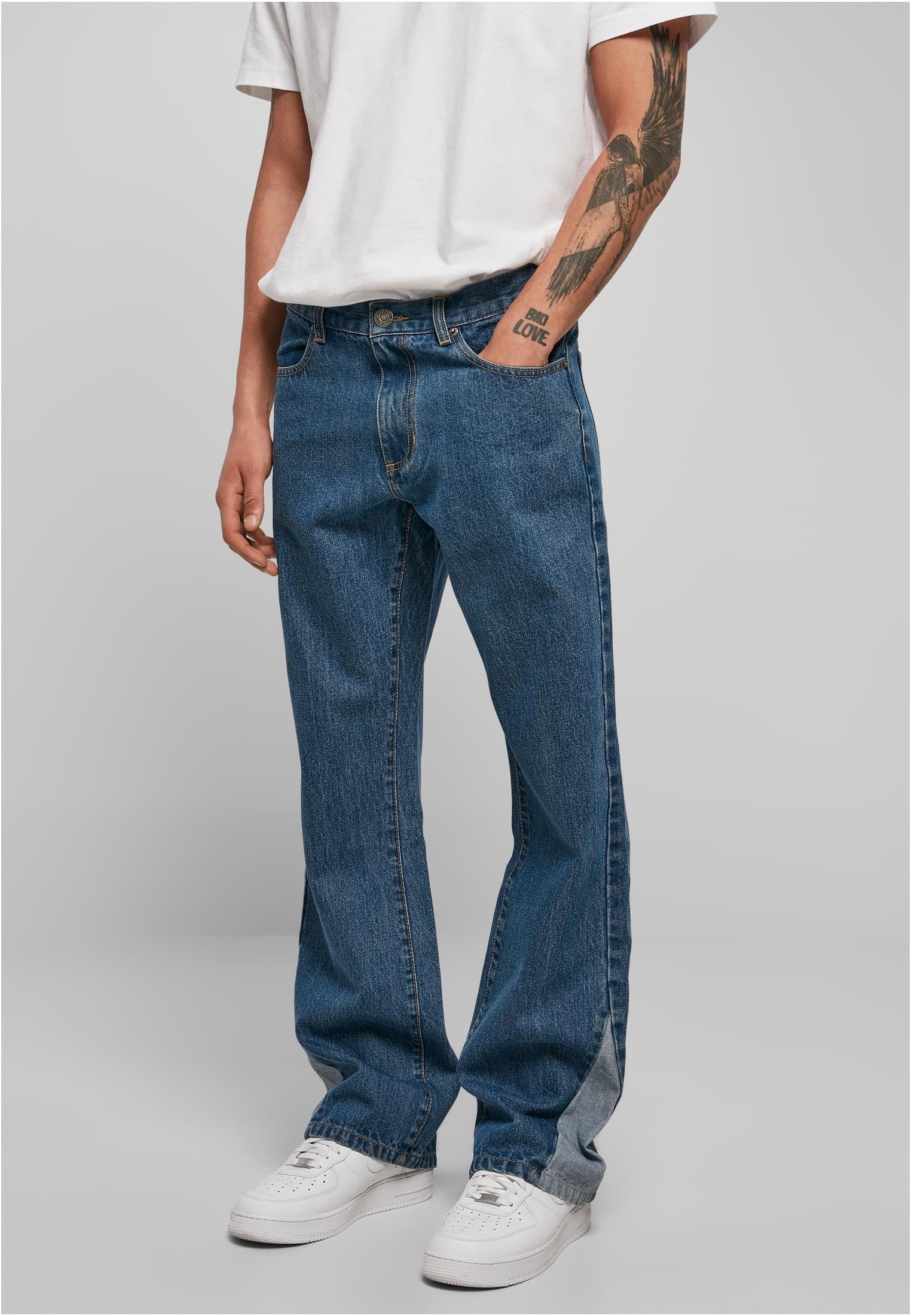 Ανδρικό Τζιν Παντελόνι TB4949 Urban Classics Organic Triangle Denim Midnight Indigo Washed