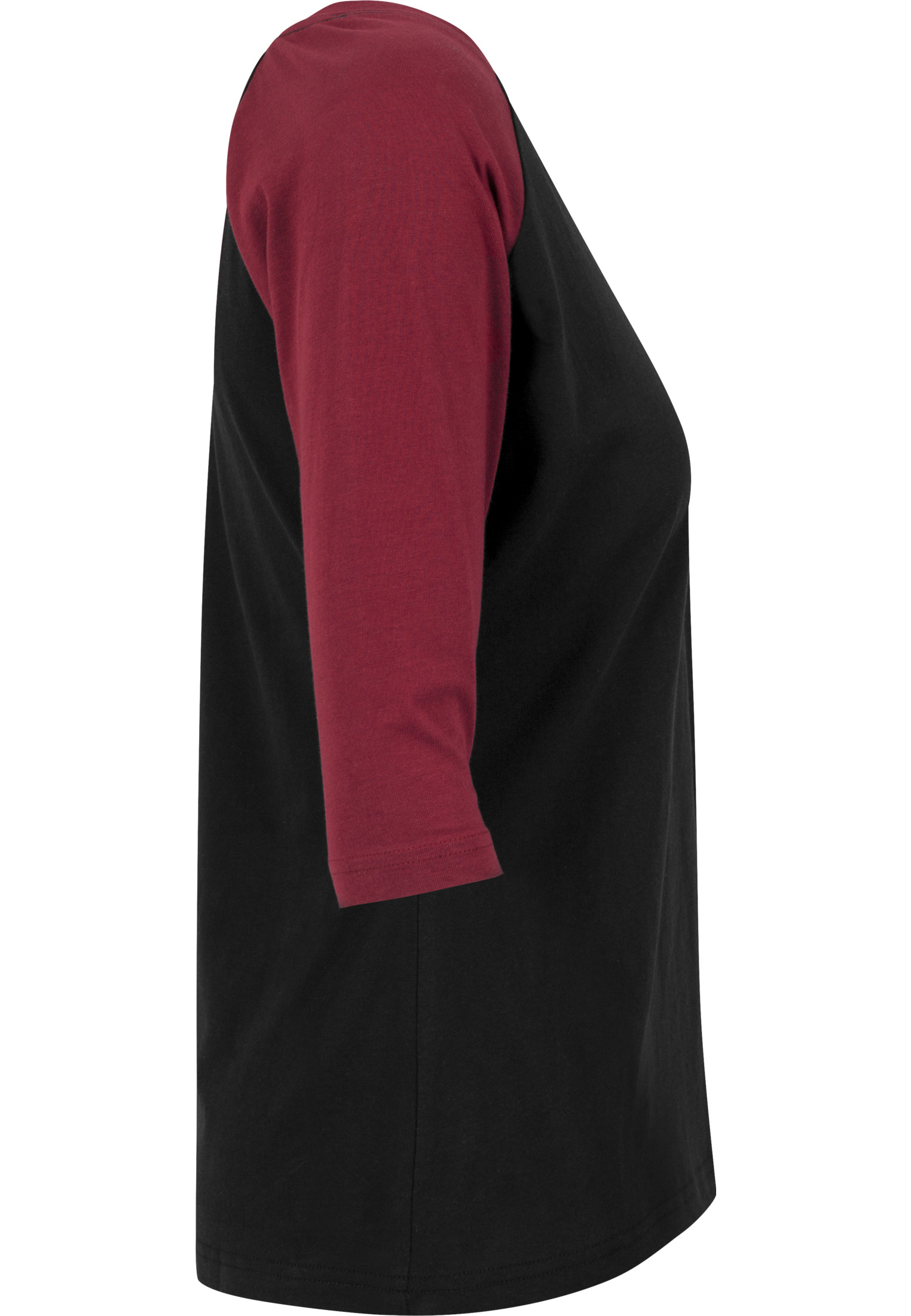 Γυναικεία Μπλούζα 3/4 Contrast Raglan Tee TB733 Urban Classics Black/Burgundy