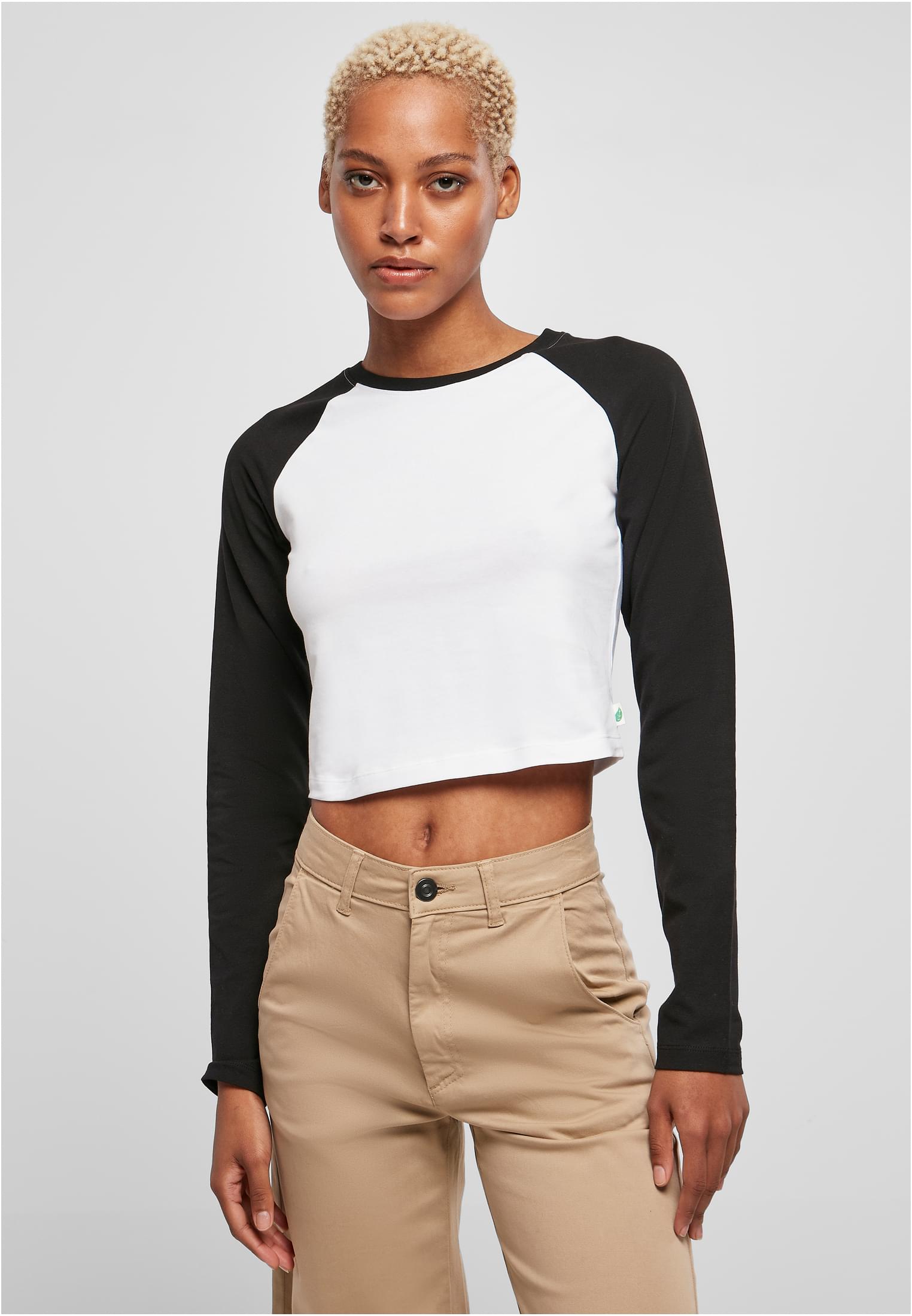 Γυναικεία Μακρυμάνικη Μπλούζα Cropped TB5471 Urban Classics White/Black