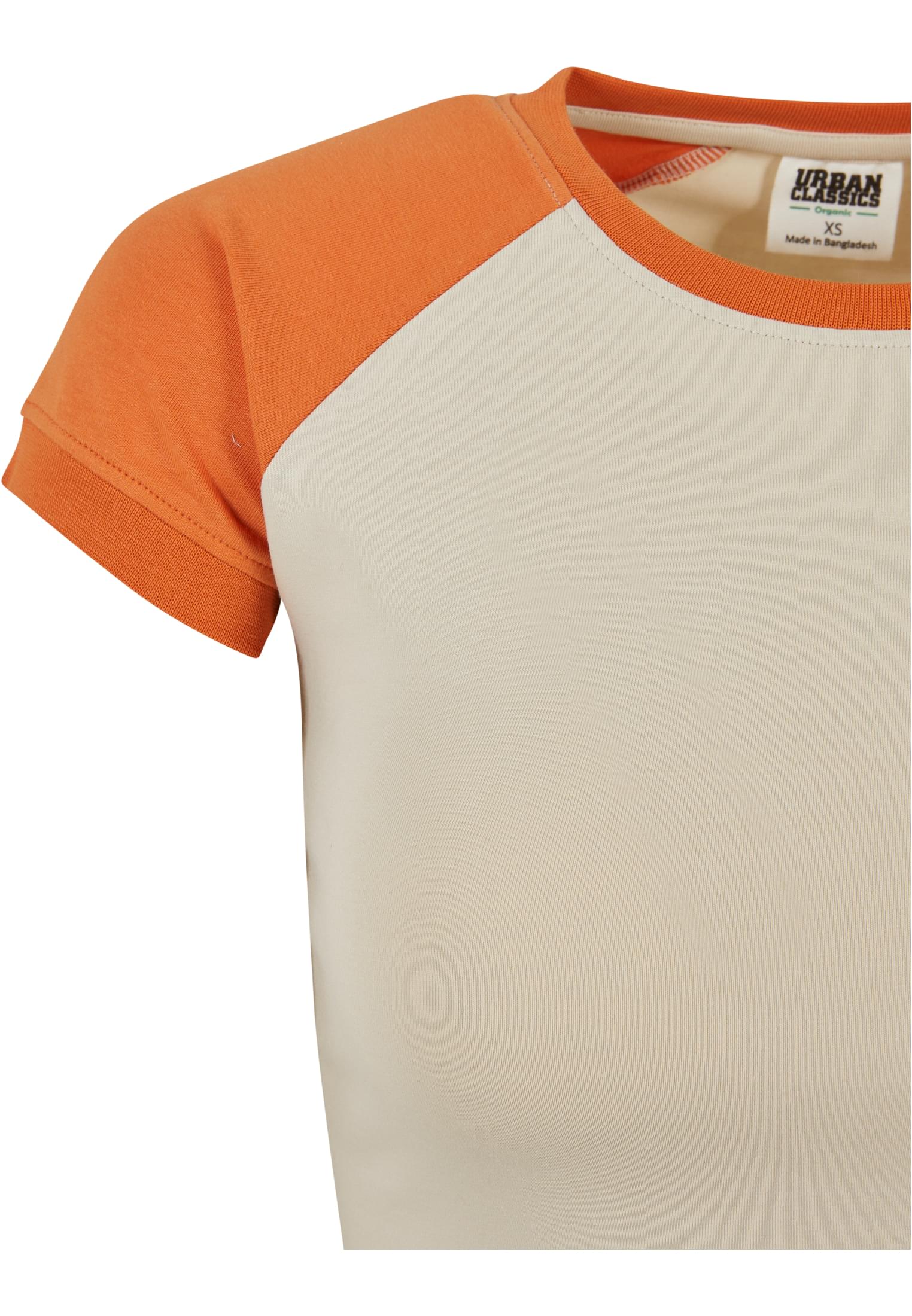 Γυναικείο T-shirt TB5075-04431 Urban Classics Retro Baseball Tee Softseagrass/Vintageorange