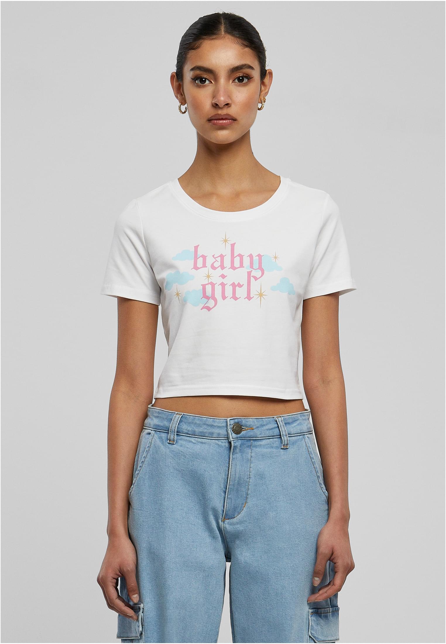 Baby Girl Cropped Tee Miss Tee MST003-00220 white
