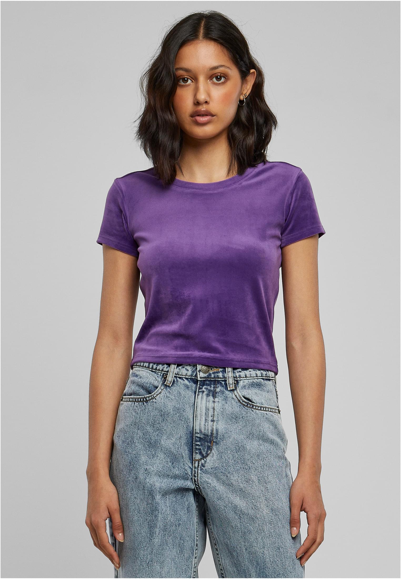 Γυναικείο Βελούδινο T-Shirt TB6052 Urban Classics Realviolet