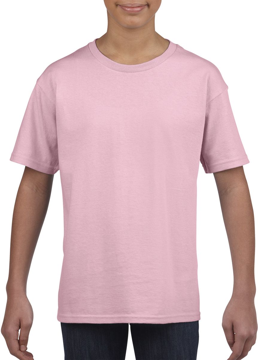 Παιδικό Ring Spun T-Shirt Gildan 64000B Light Ροζ