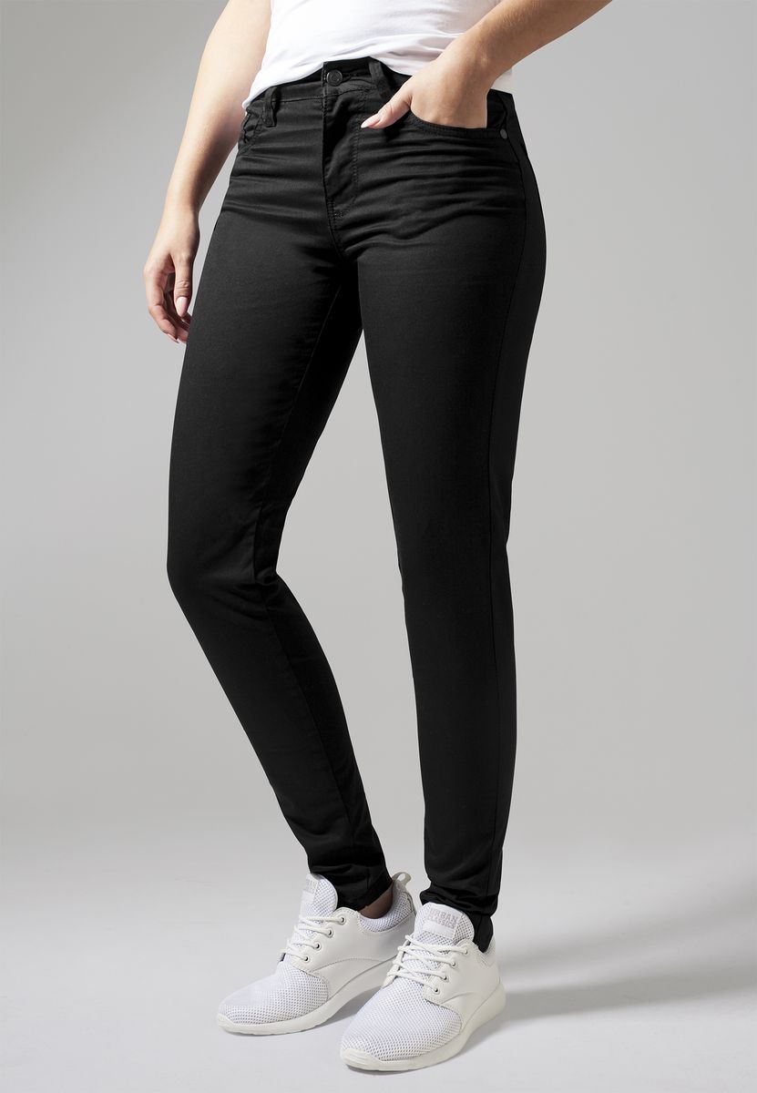 Γυναικείο παντελόνι Skinny Urban Classics TB1361-00007 Black