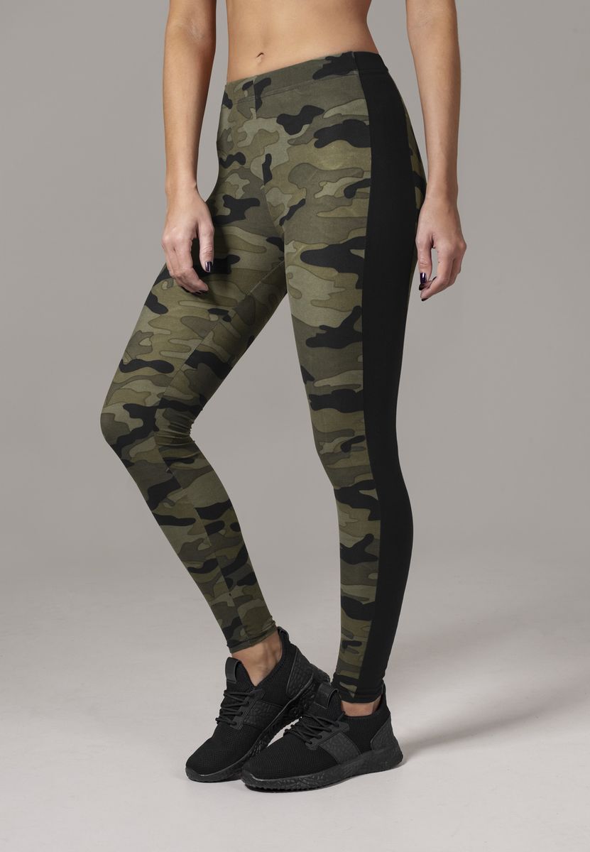 Γυναικείο Κολάν Camo Stripe TB1530 Urban Classics Wood Camo/Black woodcamo/blk