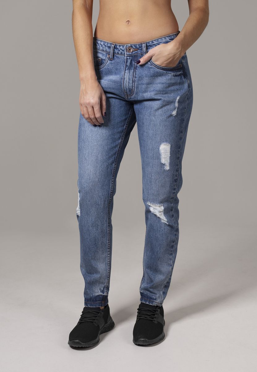 Γυναικείο παντελόνι Boyfriend Denim Urban Classics TB1540 Ocean Blue