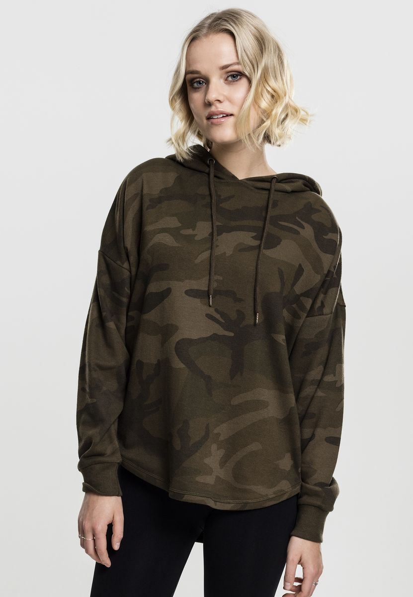 Γυναικείο hoodie Oversized Camo Urban Classics TB1724 Olive Camo