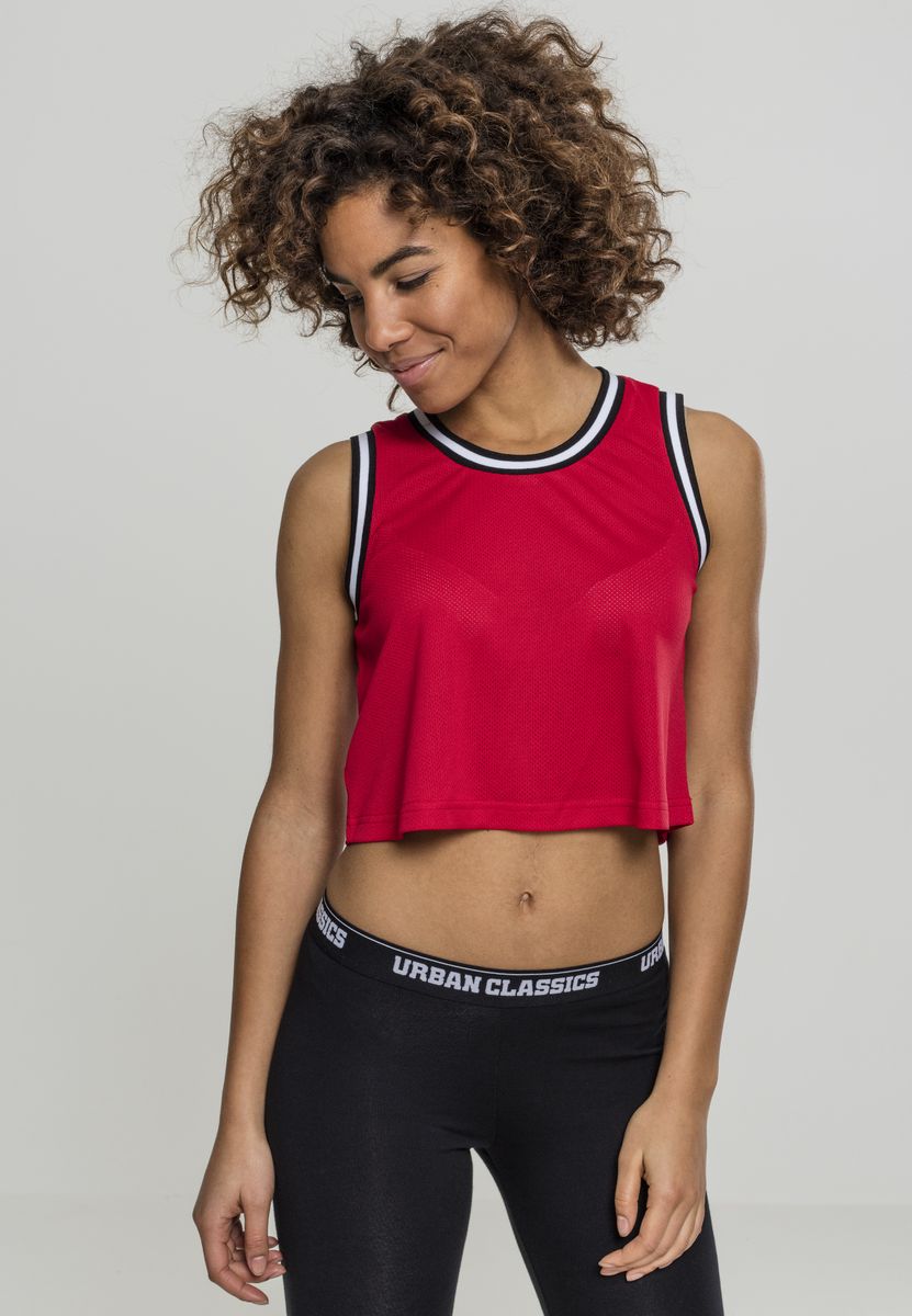 Γυναικείο top Cropped Urban Classics TB1901 Red/Black/White