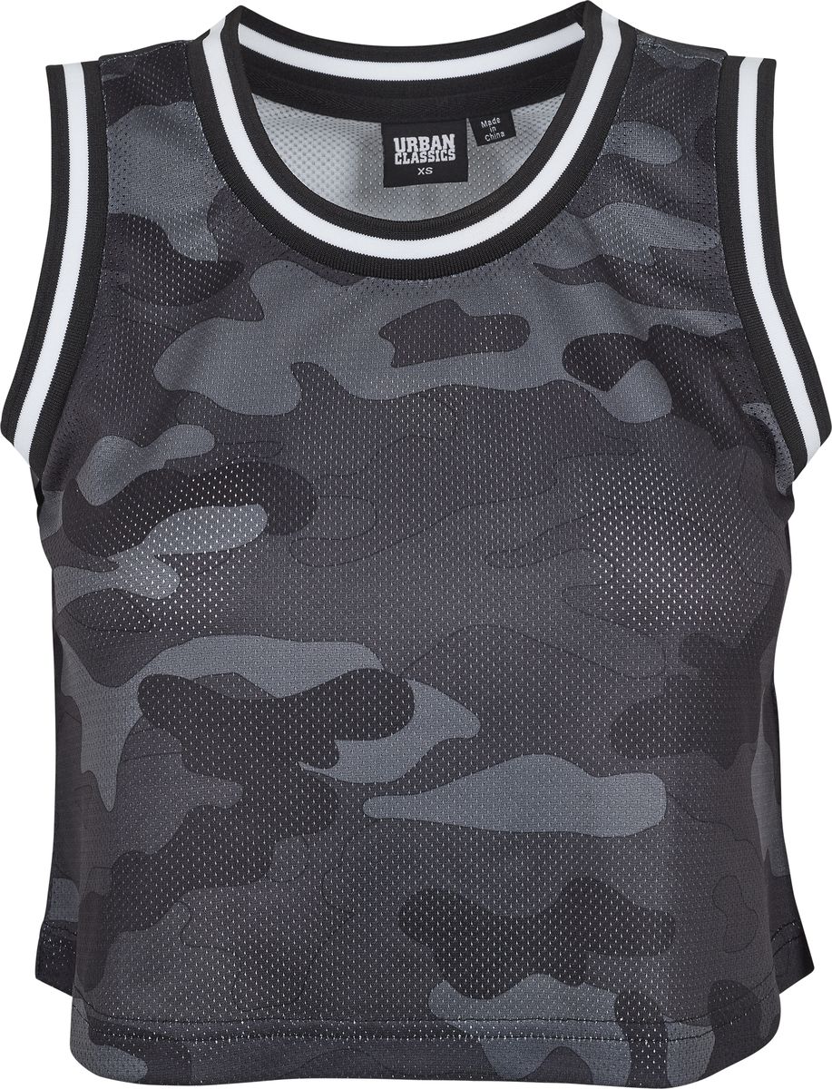 Γυναικείο Cropped Top Tb1901 Urban Classics Dark Camo Black White Darkcamo γυναικεία Μπλούζες Simple Wear