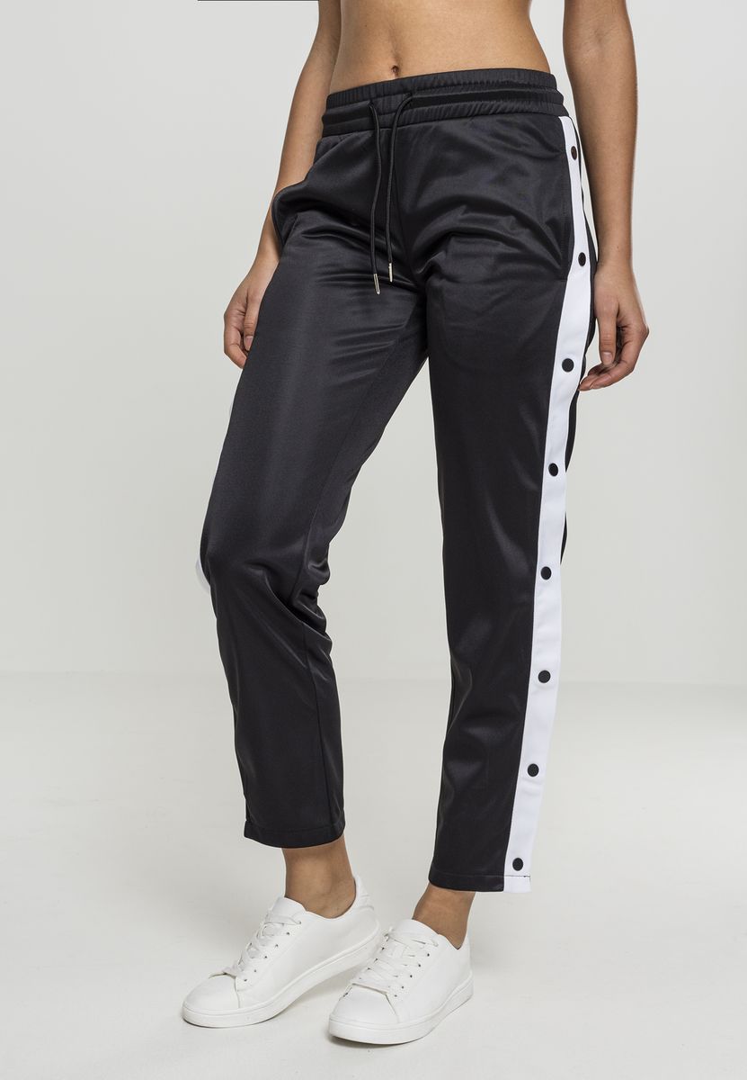 Γυναικεία φόρμα Button Up Urban Classics TB1995 Black/White/Black