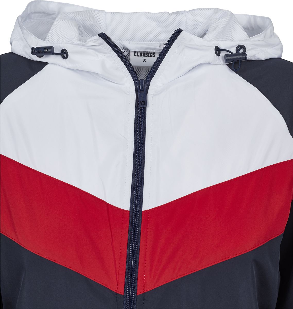 Γυναικείο αντιανεμικό μπουφάν 3-Tone Urban Classics TB2009 Navy/White/Fire Red