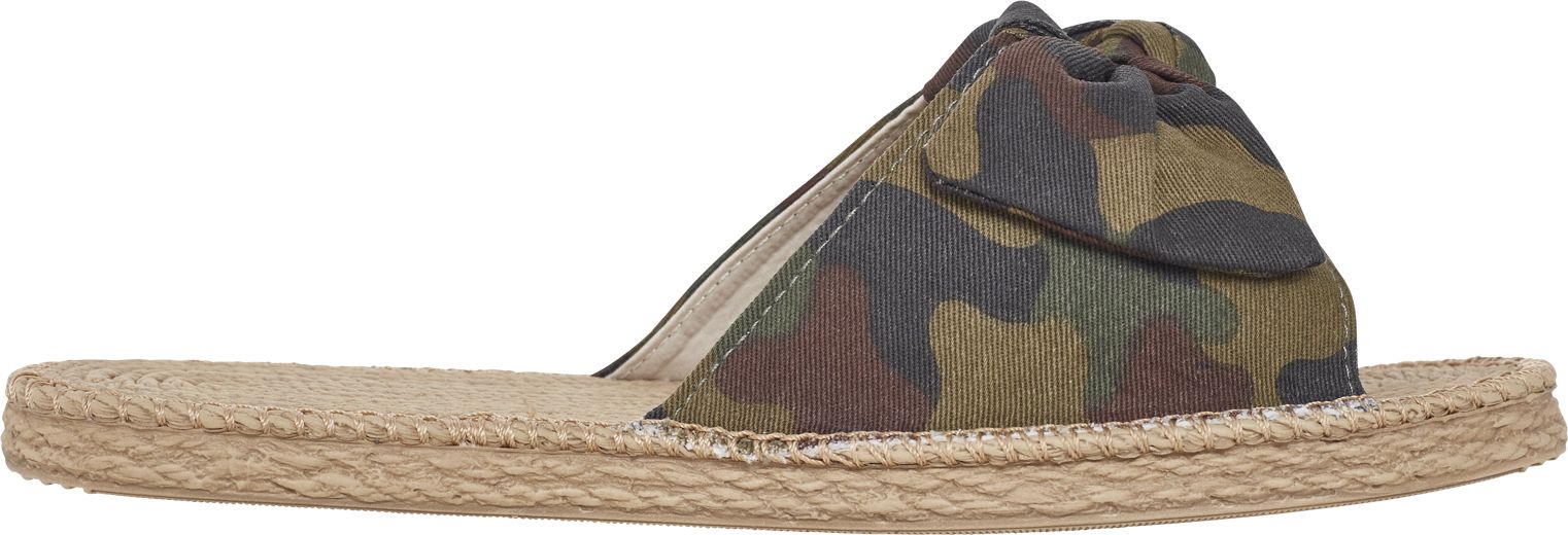 Γυναικεία σανδάλια canvas με φιόγκο Urban Classics TB2132 Wood Camo