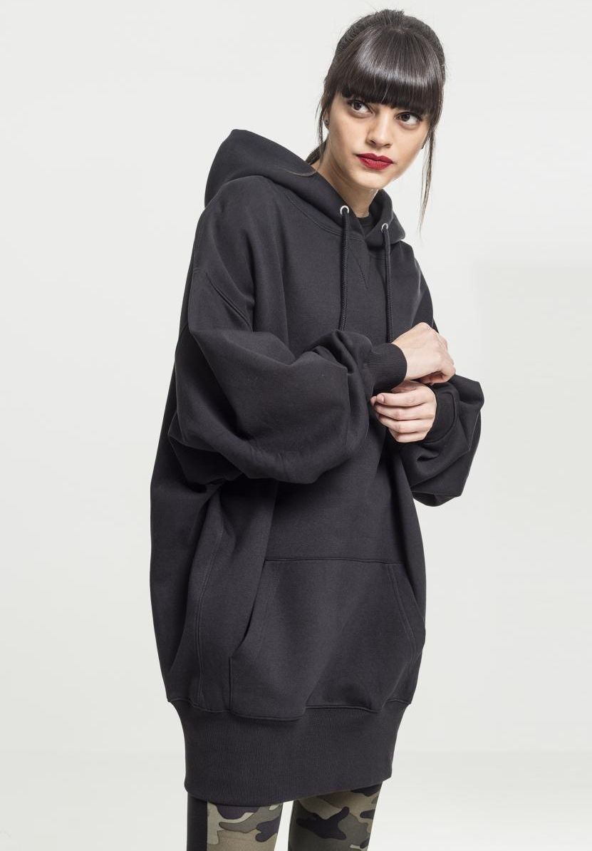 Γυναικείο Φούτερ Μακρύ με Κουκούλα Oversize TB2233 Urban Classics Black