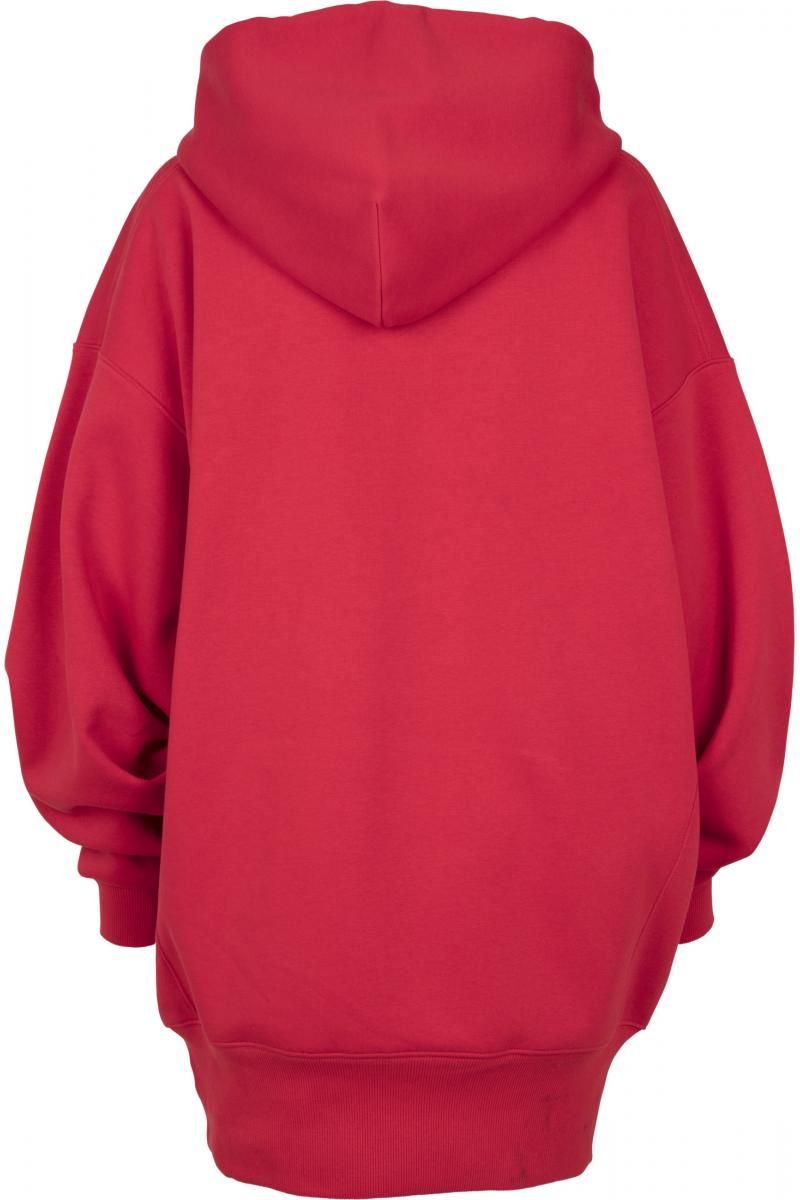 Γυναικείο Φούτερ Μακρύ με Κουκούλα Oversize Urban Classics Tb2233 Fire Red Outlet γυναικεία Simple Wear