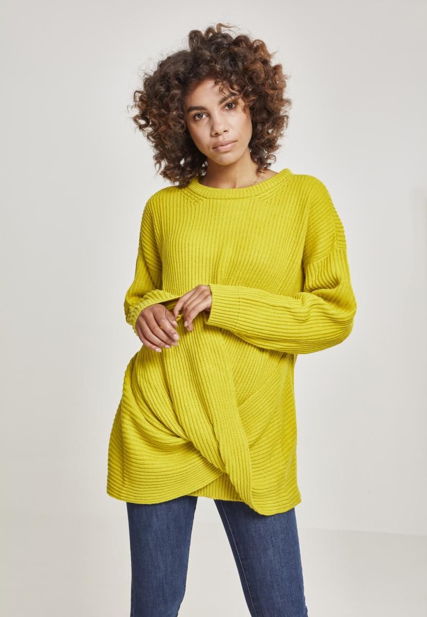 Γυναικείο φούτερ Wrapped Urban Classics TB2360 Lemon Mustard