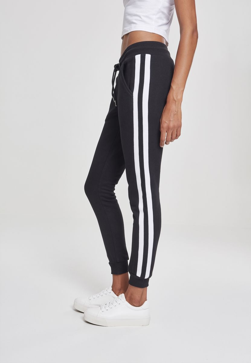 Γυναικείο Παντελόνι College με Ρίγα Urban Classics Tb2453 Black White Outlet γυναικεία Simple Wear