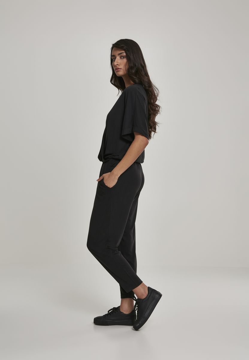 Γυναικεία Ολόσωμη Φόρμα με V Λαιμόκοψη Urban Classics Tb2599 Black Outlet γυναικεία Simple Wear