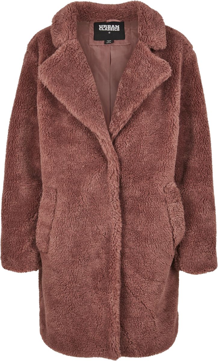 Μπουφάν Sherpa Oversized Urban Classics Tb3058 Darkrose Outlet γυναικεία Simple Wear