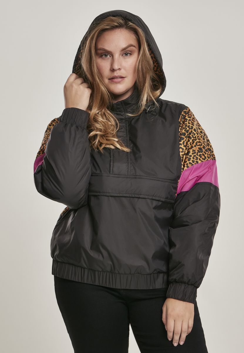 Jacket Mixed Pull Over Urban Classics Tb3063 Black Leo Outlet γυναικεία Simple Wear