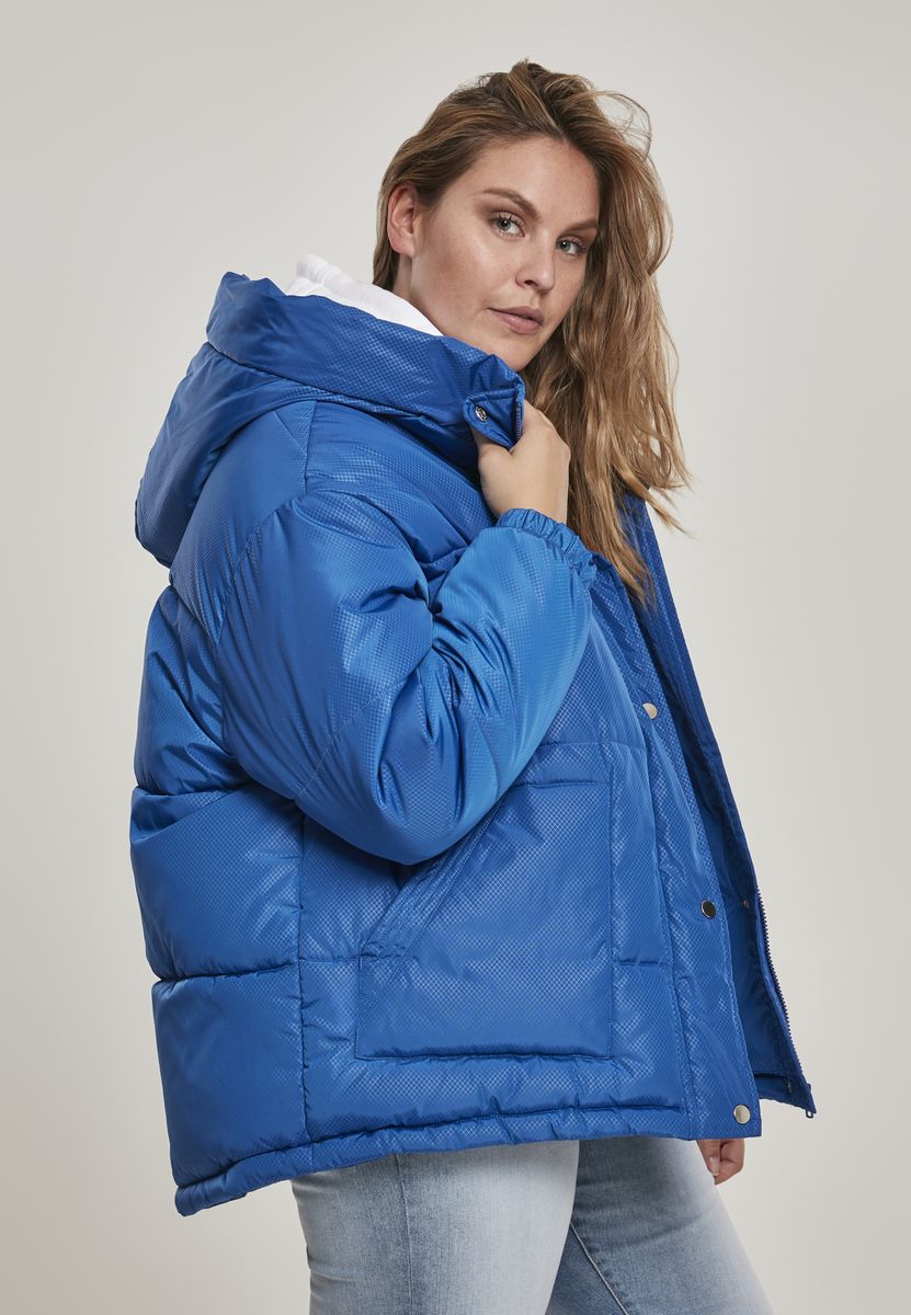 Μπουφάν Oversized Hooded Urban Classics Tb3067 Royal Outlet γυναικεία Simple Wear